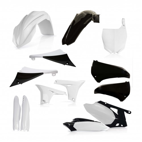KIT PLÁSTICOS COMPLETO ACERBIS YAMAHA YZ-F 450 2010 - 2013 BRANCO E PRETO II